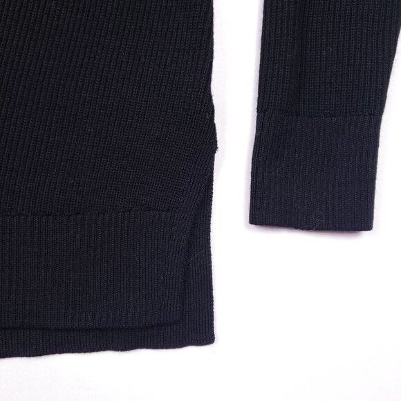 Athleta Womens Black V-Neck Sweater Long Sleeve SP Merino Wool Blend - Picture 4 of 11